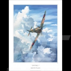Poster Spitfire Original Zeichnung von Benjamin Freudenthal
