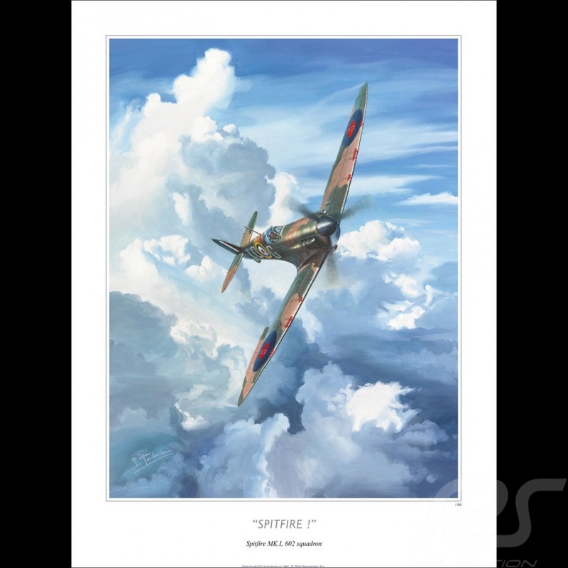 Poster Spitfire original drawing by Benjamin Freudenthal