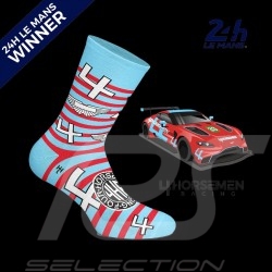 Inspiration Aston Martin Vantage Sieger 24h Le Mans 2022 Socken Blau / Weiß - Unisex - Größe 41/46