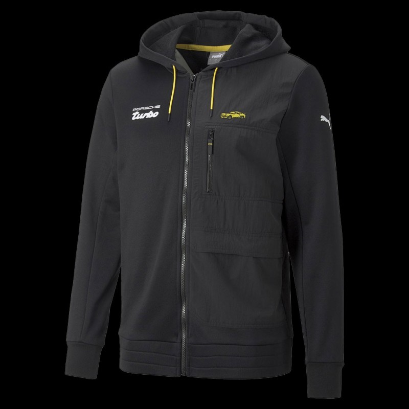 Veste Porsche Turbo Puma Sweat à capuche Hoodie Noir Jaune