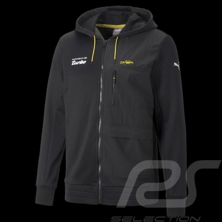 Veste Porsche Turbo Puma Sweatshirt à capuche Hoodie Noir / Jaune 534826-01 - homme