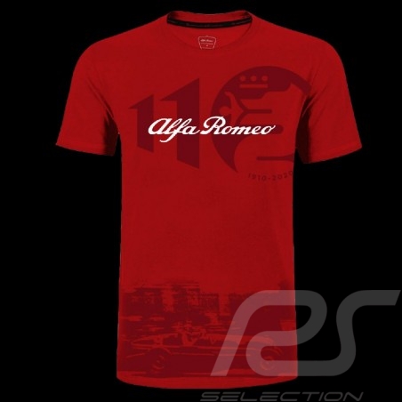 Alfa Romeo T-shirt 110 Jahre Rot AR002-600 - Herren
