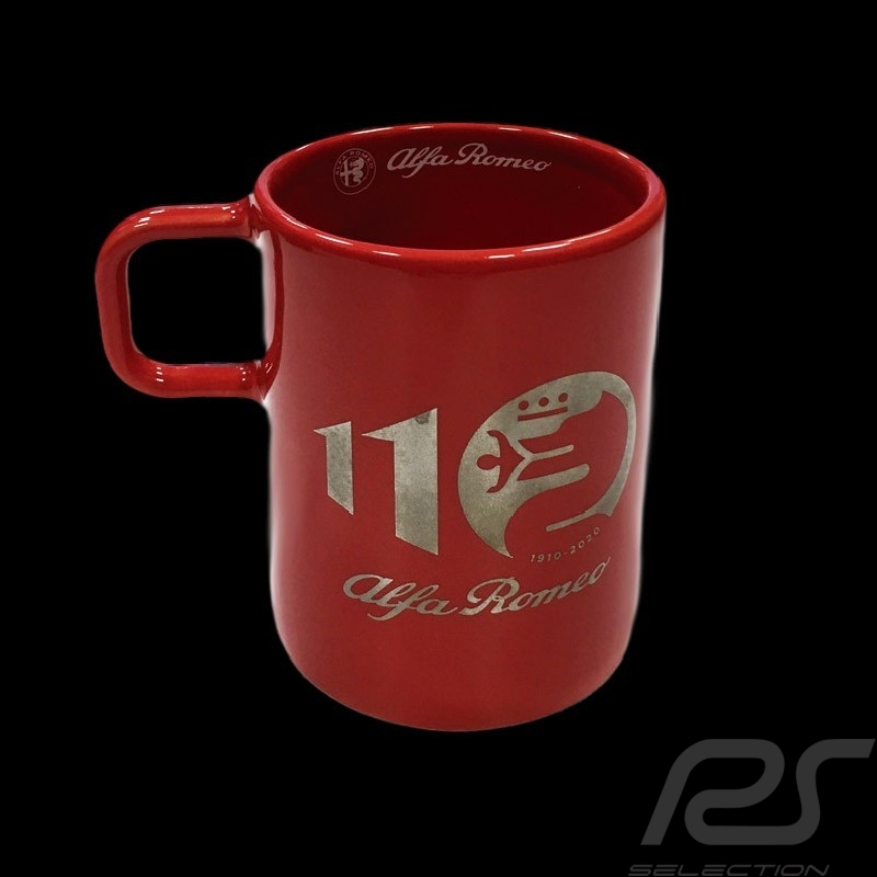 Alfa Romeo Tasse 110 Jahre Porzellan Mug Rot AR810-600
