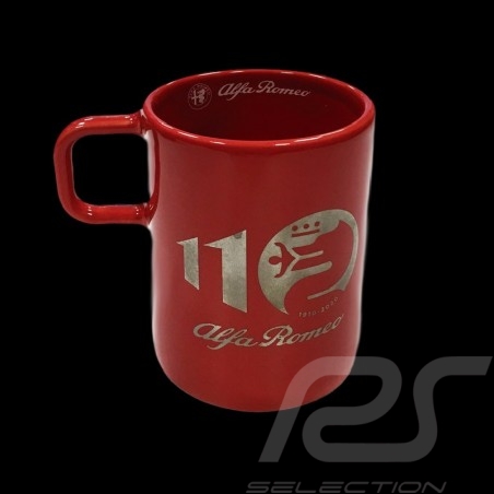 Alfa Romeo Tasse 110 Jahre Porzellan Mug Rot AR810-600