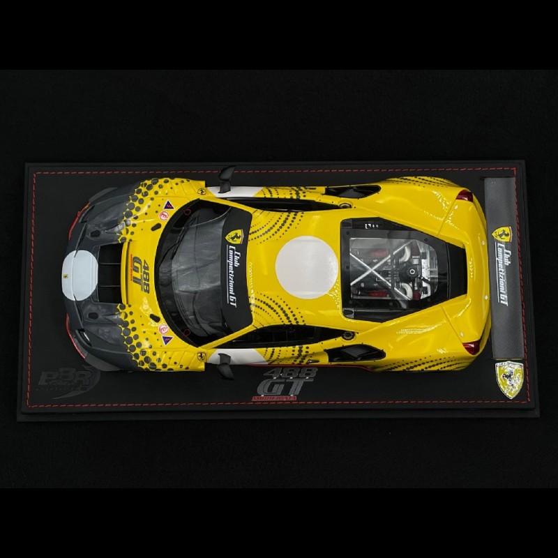 Achetez P18203V - Bbr 1:18 BBR Ferrari 488 Gt Modificata Club Competizioni Gt 2020 Con Vetrina With Showcase Yellow Gloss Grey P18203V ( - Voiture de Courses