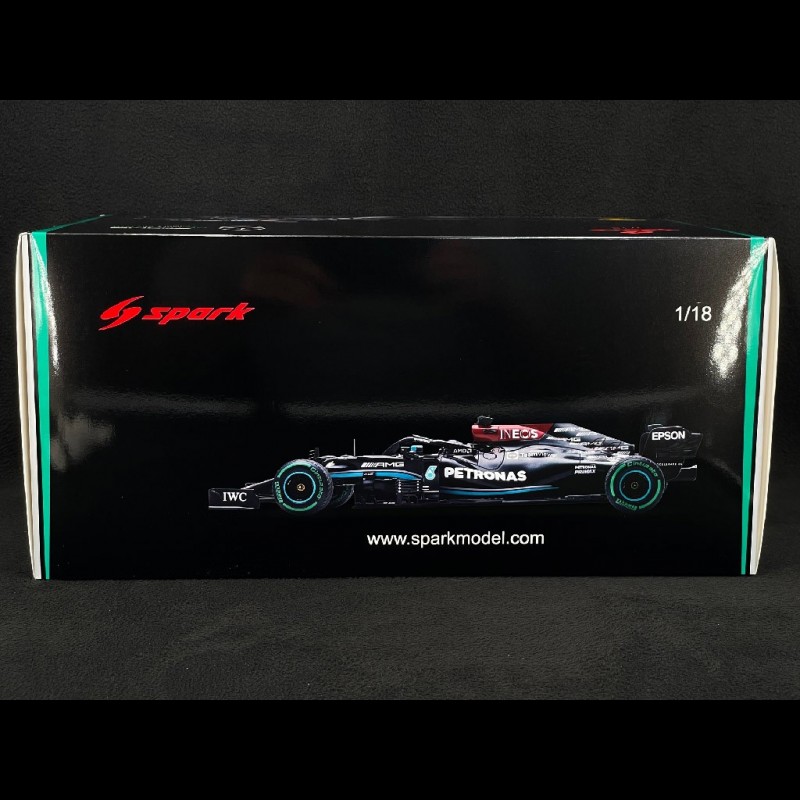 2021 Spark 1:18 Mercedes F1 W12 #44 Lewis Hamilton Russia 100th GP Win –  Stone Model