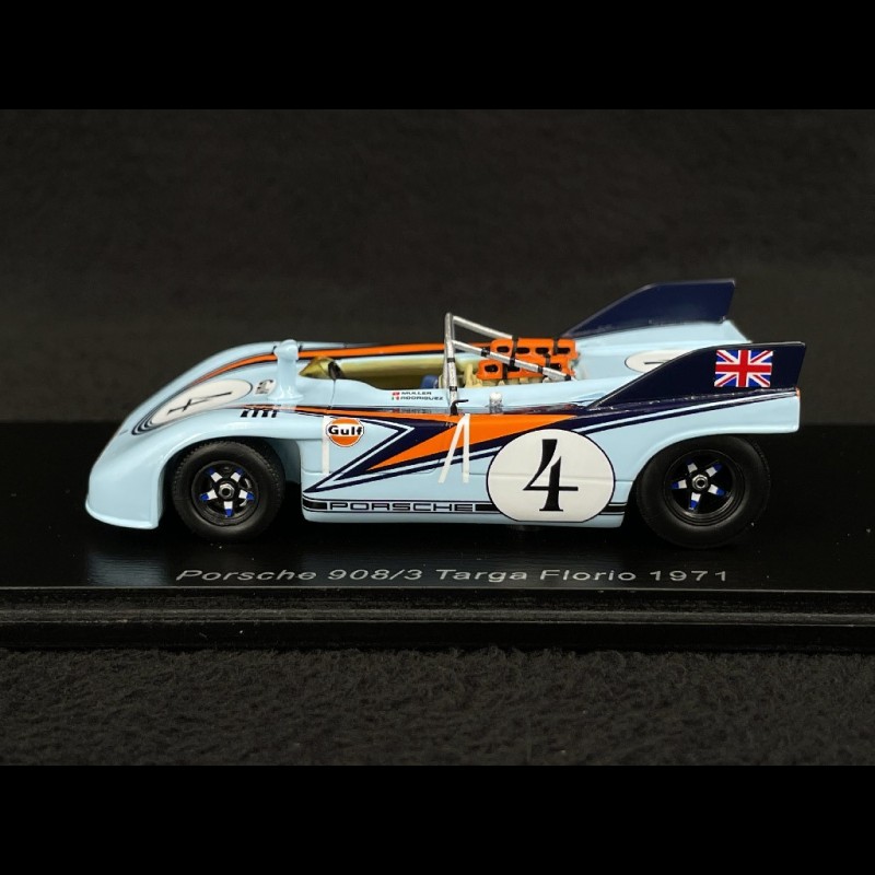 Miniature Spark 1/43 Porsche 908/3 N°4 Targa Florio 1971 - Rodriguez - Prévente