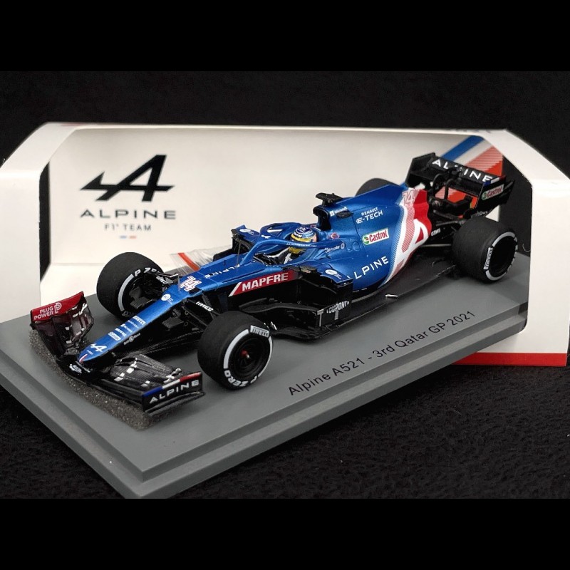 Fernando Alonso Alpine A521 n° 14 3rd GP Qatar 2021 F1 1/43 Spark S7851