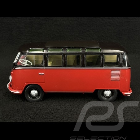Volkswagen VW Bulli T1b Samba Minibus 1962 Rubyrot / Schwarz 1/32 Schuco 450785700