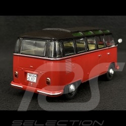 Volkswagen VW Bulli T1b Samba Minibus 1962 Rouge Rubis / Noir 1/32 Schuco 450785700