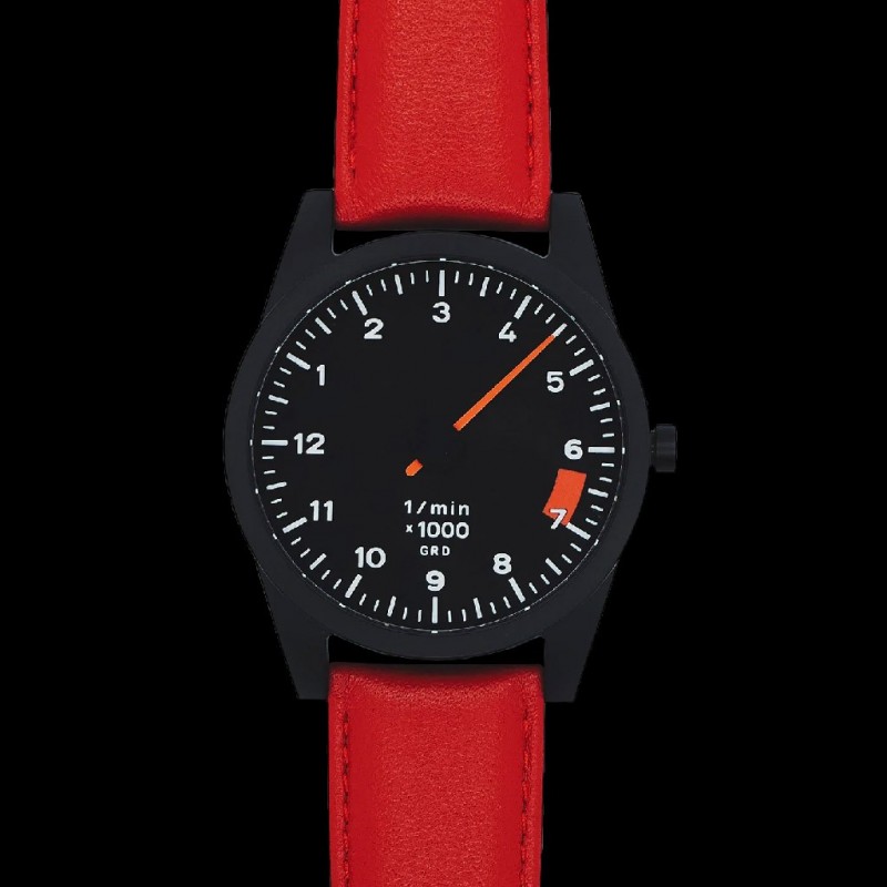 Tachometer watch Porsche 911 Carrera SC singlehand 6200 rpm Black