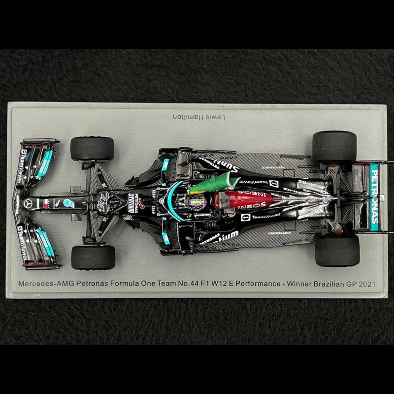 Spark AMG Mercedes W12 Lewis Hamilton 2021 Brazilian GP winner 1/43 S7 –  racepassionstore