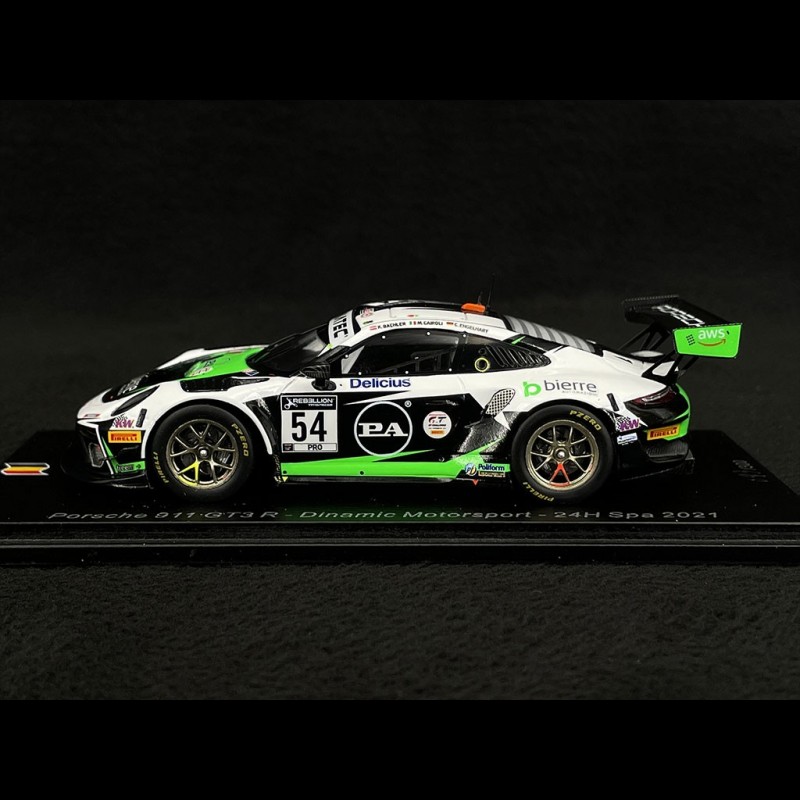 Porsche 911 GT3 R Type 991 n° 54 24h Spa 2021 1/43 Spark SB465