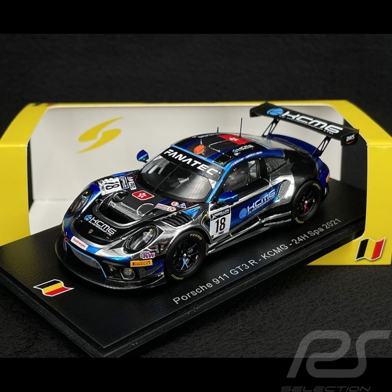 Porsche 911 GT3 R Type 991 n° 18 24h Spa 2021 1/43 Spark SB440
