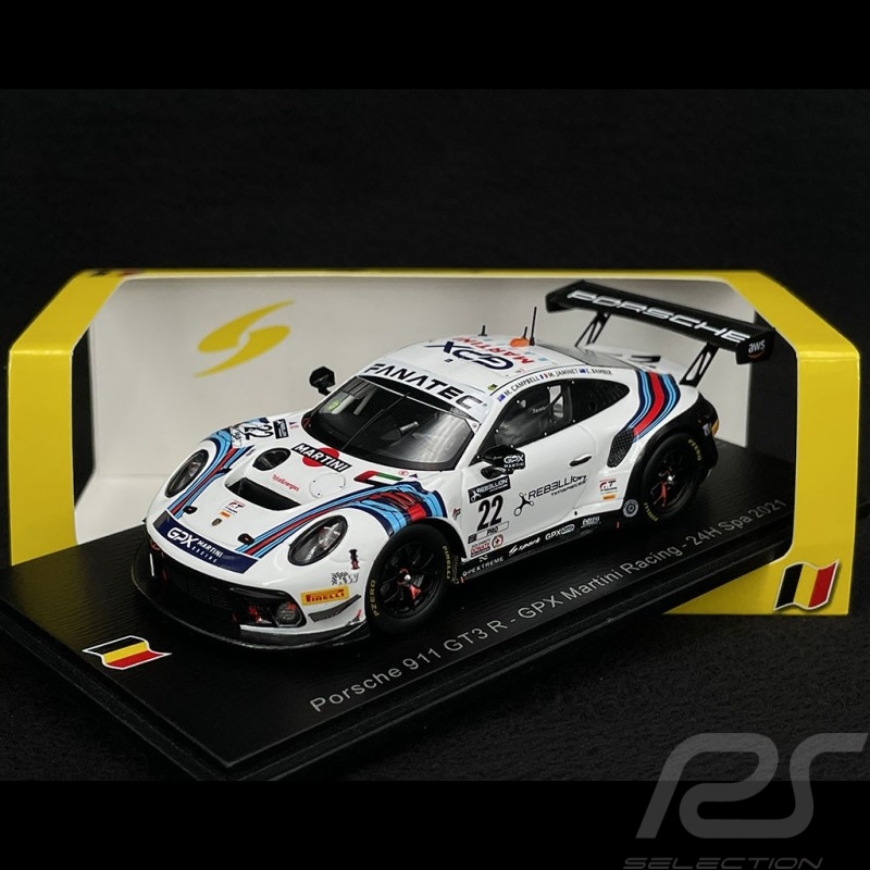 Porsche 911 GT3 R Type 991 n° 22 24h Spa 2021 1/43 Spark SB468