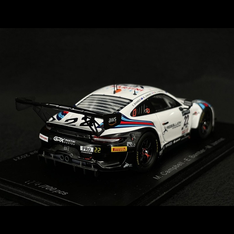 Porsche 911 GT3 R Type 991 n° 22 24h Spa 2021 1/43 Spark SB468