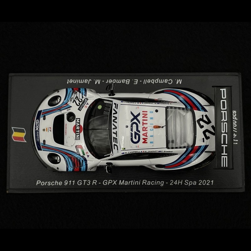 Porsche 911 GT3 R Type 991 n° 22 24h Spa 2021 1/43 Spark SB468