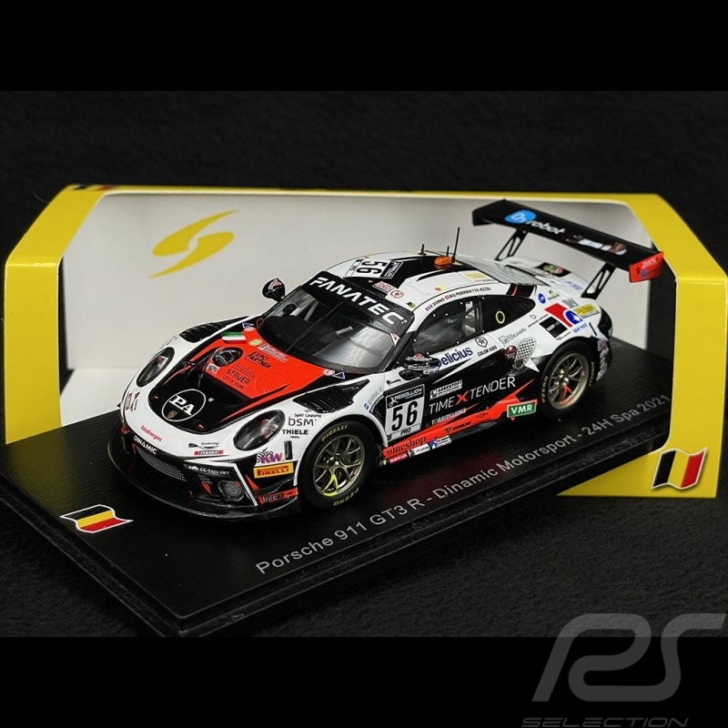 Porsche 911 GT3 R Type 991 n° 56 24h Spa 2021 1/43 Spark SB475