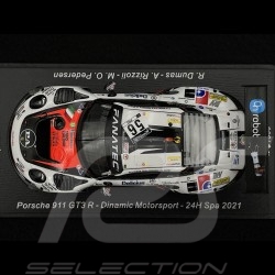 Porsche 911 GT3 R Type 991 n° 56 24h Spa 2021 1/43 Spark SB475