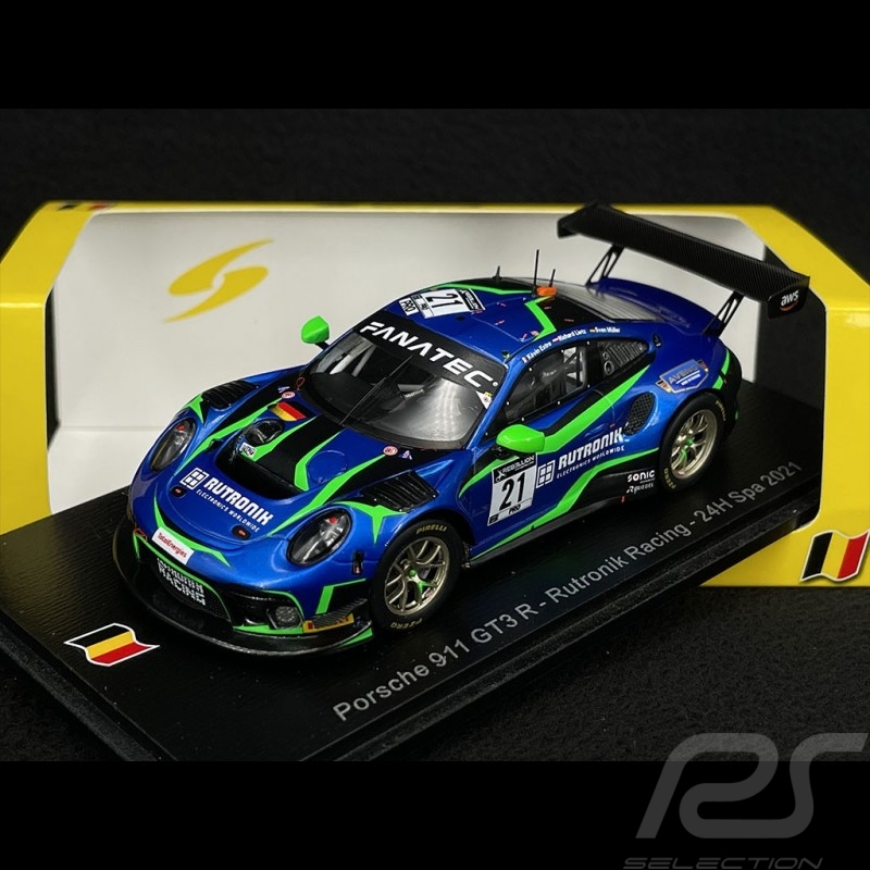 Porsche 911 GT3 R Type 991 n° 21 24h Spa 2021 1/43 Spark SB479