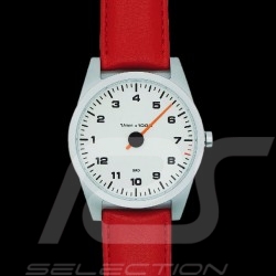 Tachometer Uhr Porsche 993 Outlaw Einzeiger 6800 U / min Weiß / Rotes Armband