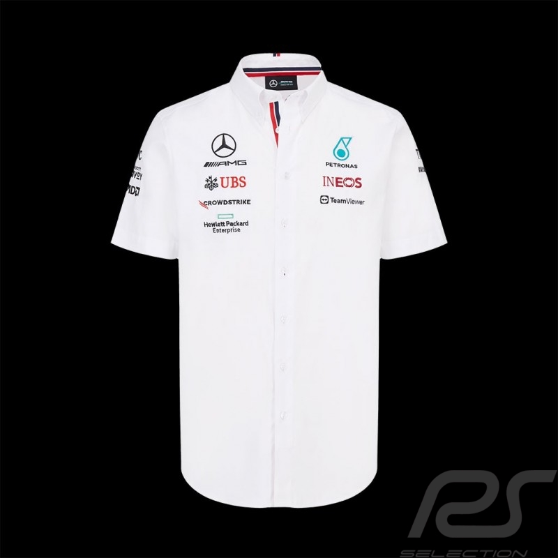 Mercedes-AMG Petronas Kurzarmhemd F1 Team Hamilton Russell Weiß 701219230-001 - herren