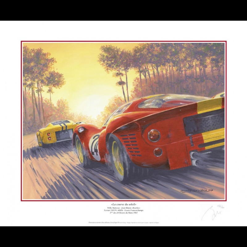 Ferrari 330 P4 24号車 Le Mans 1967 Poster Ferrari 330 P4 n° 24 24h Le Mans 1967 