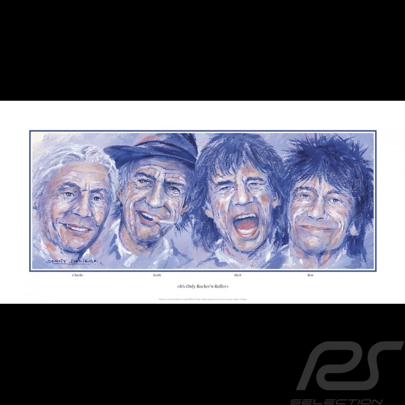 Poster Rolling Stones " It's only rocker'n roller " by Benoît Deliège
