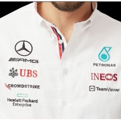 Mercedes-AMG Petronas Kurzarmhemd F1 Team Hamilton Russell Weiß 701219230-001 - herren