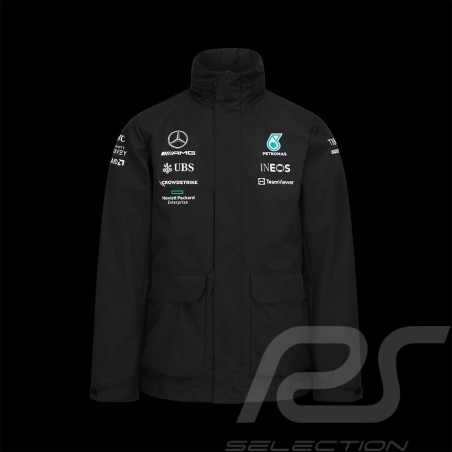 Mercedes-AMG Petronas Jacke F1 Team Hamilton / Russell Regenjacke Schwarz 701219238-001 - herren