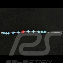 Martini Racing Inspiration Sebring Bracelet glass beads with silver chain - Sue Corfield