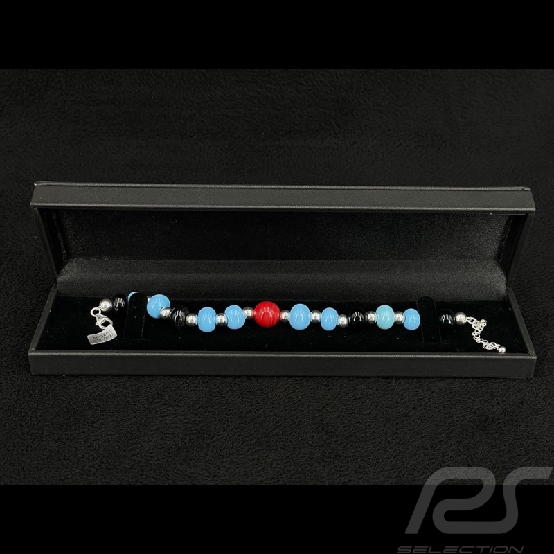 Martini Racing Inspiration Targa Florio Armband Glasperlen mit silberner Kette - Sue Corfield