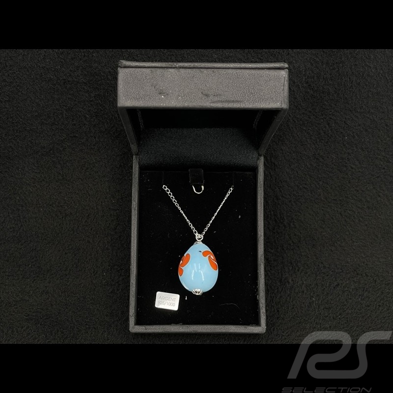 Anhänger Inspiration Gulf Racing Spa Tropfen Glas mit Silberkette - Sue Corfield