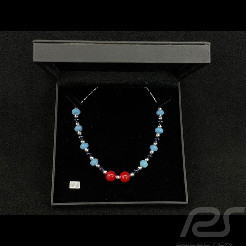 Inspiration Martini Racing Halskette Watkins Glen Glasperlen mit Silberkette - Sue Corfield