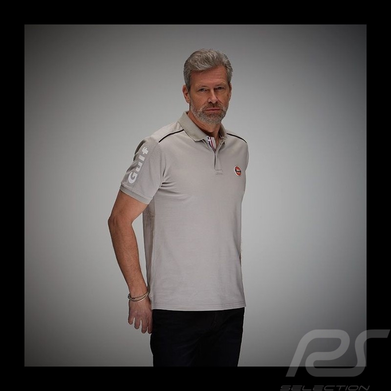 Polo Gulf Col à Damier Diamond Gris Clair - homme