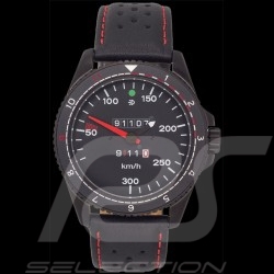 Montre compteur de vitesse Porsche 911 RS 3.0 boitier noir / fond noir / chiffres blancs