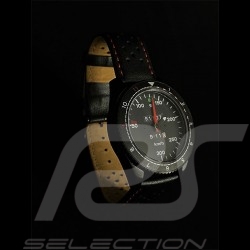 Montre compteur de vitesse Porsche 911 RS 3.0 boitier noir / fond noir / chiffres blancs