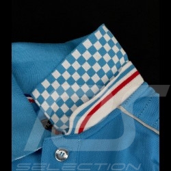 Gulf Polo Chequered Collar Diamond Gulf Blue - men