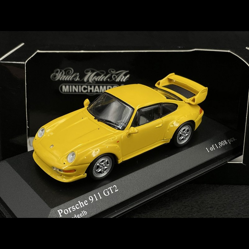 Porsche 911 GT2 Type 993 1995 Speed Yellow 1/43 Minichamps 430065004