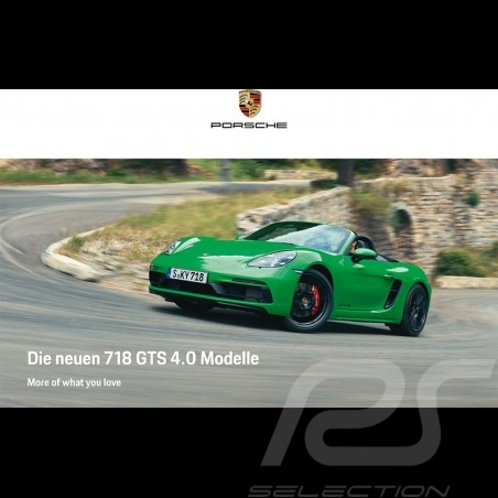 Brochure Porsche 718 GTS 4.0 More of what you love 01/2020 en allemand WSLN2001000410
