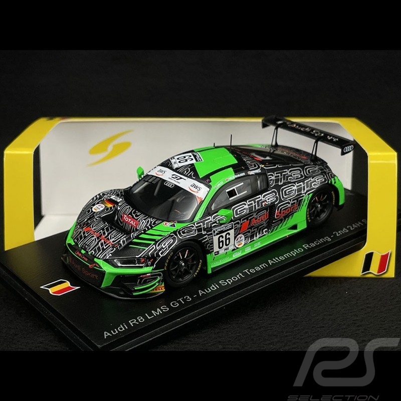 Audi R8 LMS GT3 n° 66 24h Spa 2020 1/43 Spark SB371