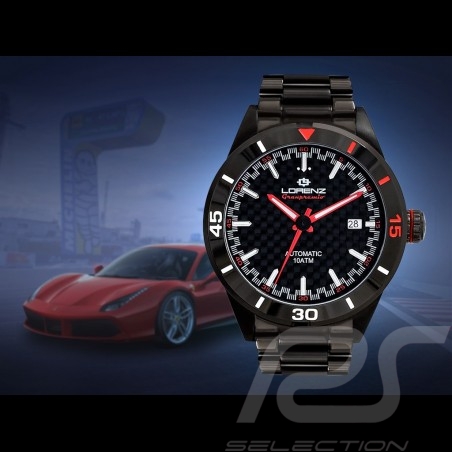 Montre Motorsport Granpremio Automatique Acier Noir / Rouge Racing avec Coffret spécial Casque 030211AA