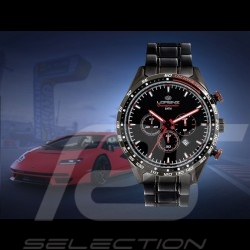 Montre Motorsport Granpremio Chronographe Acier Noir / Rouge Racing avec Coffret Spécial Casque 030225AA