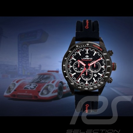 Montre Motorsport Granpremio Chronographe Silocone Noir / Rouge Racing avec Coffret spécial Casque 030210CC