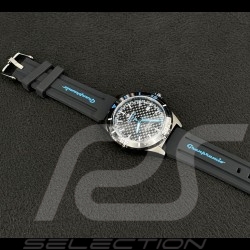 Motorsport Watch Granpremio Automatic Silocone Black / Blue Racing with Special Box Helmet 030211DD