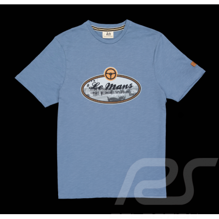 T-shirt 24h Le Mans legende wheel circuit de la Sarthe Bleu Ciel LM222TSM09-127 - homme