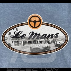 T-shirt 24h Le Mans legende wheel Sarthe circuit Sky Blue LM222TSM09-127 - men