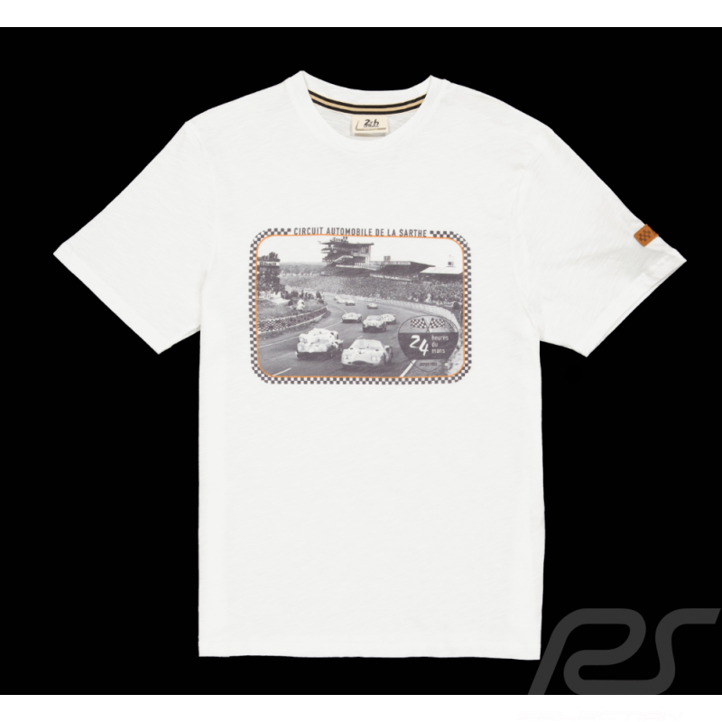 T-shirt 24h Le Mans legende circuit de la Sarthe Ecru LM222TSM08-127 - homme