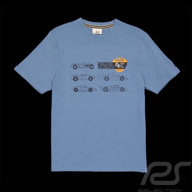 T-shirt 24h Le Mans legende cars Seit 1923 in Himmelblau LM222TSM07-127 - herren