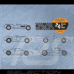 T-shirt 24h Le Mans legende cars depuis 1923 Bleu Ciel LM222TSM07-127 - homme
